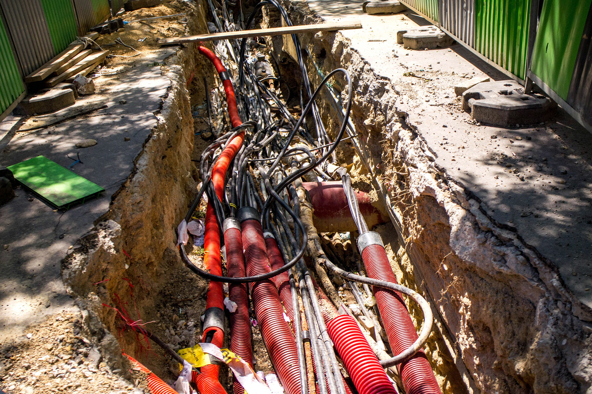 Travaux de voirie près de Rennes